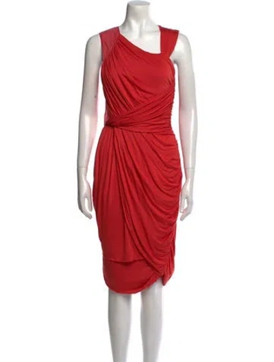 Pre-owned Fendi Vintage Midi Length Dress In Orange