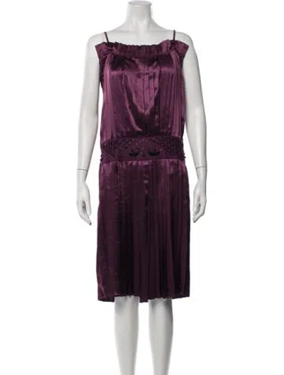 Pre-owned Fendi Vintage Midi Length Dress In Purple
