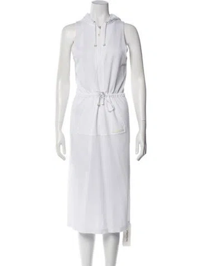 Pre-owned Fendi Vintage Midi Length Dress In White