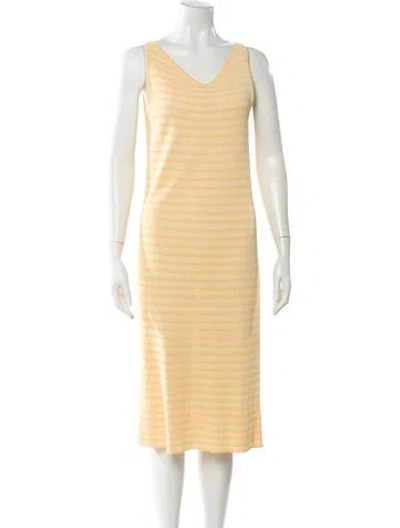 Pre-owned Fendi Vintage Midi Length Dress In Yellow
