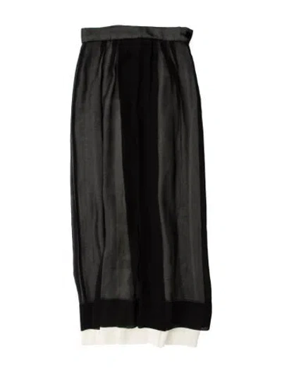 Pre-owned Fendi Vintage Midi Length Skirt In Black