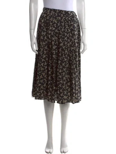 Pre-owned Fendi Vintage Midi Length Skirt In Black