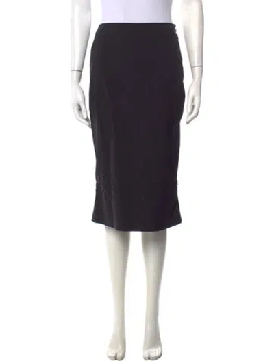 Pre-owned Fendi Vintage Midi Length Skirt In Black