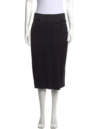 Pre-owned Fendi Vintage Midi Length Skirt In Black
