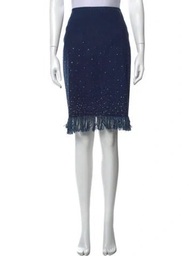 Pre-owned Fendi Vintage Midi Length Skirt In Blue