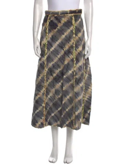 Pre-owned Fendi Vintage Midi Length Skirt In Gray