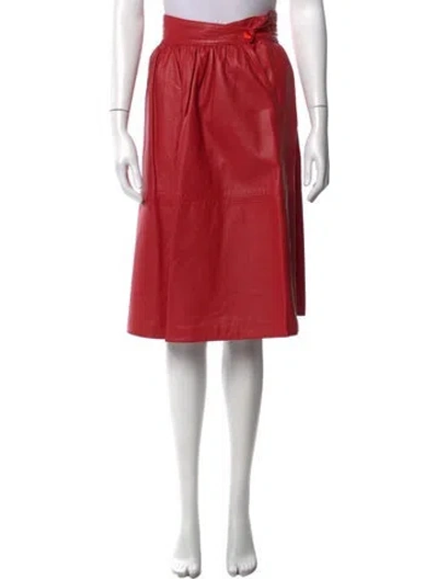 Pre-owned Fendi Vintage Midi Length Skirt In Red