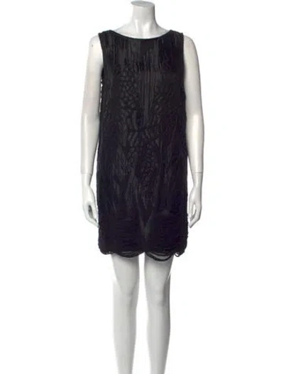 Pre-owned Fendi Vintage Mini Dress In Black