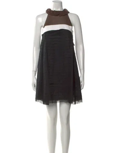 Pre-owned Fendi Vintage Mini Dress In Black