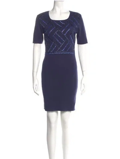 Pre-owned Fendi Vintage Mini Dress In Blue