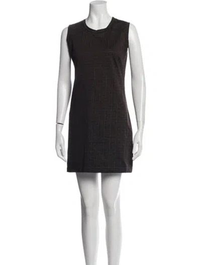 Pre-owned Fendi Vintage Mini Dress In Brown