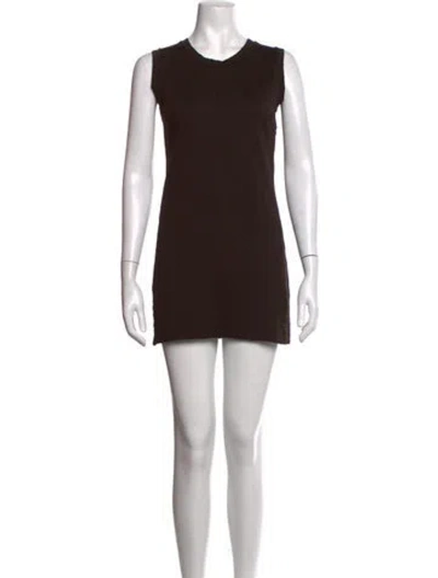 Pre-owned Fendi Vintage Mini Dress In Brown