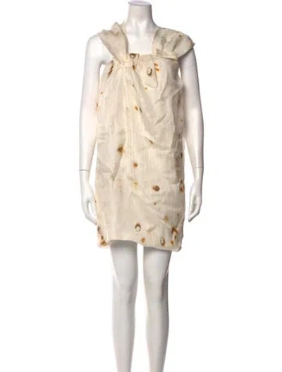 Pre-owned Fendi Vintage Mini Dress In Neutral