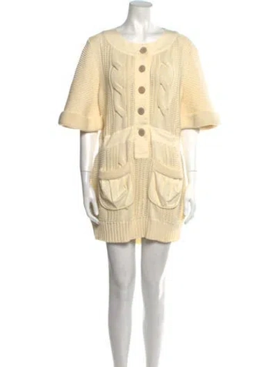 Pre-owned Fendi Vintage Mini Dress In Neutral