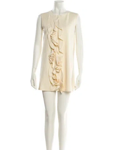 Pre-owned Fendi Vintage Mini Dress In Neutral