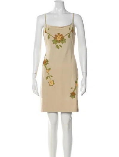Pre-owned Fendi Vintage Mini Dress In Neutral