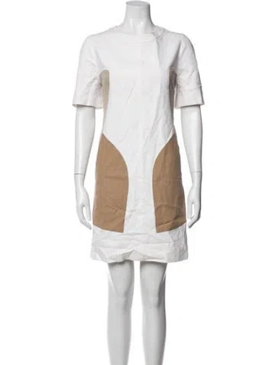 Pre-owned Fendi Vintage Mini Dress In Neutrals