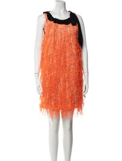 Pre-owned Fendi Vintage Mini Dress In Orange