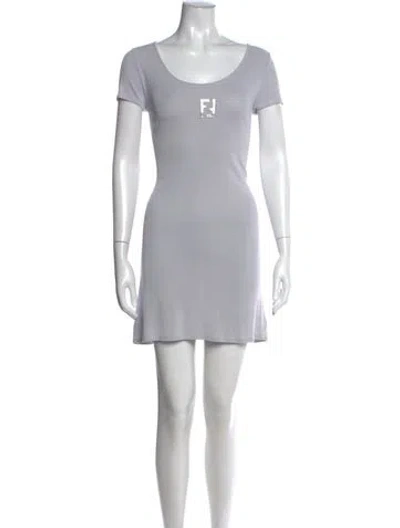 Pre-owned Fendi Vintage Mini Dress In Purple