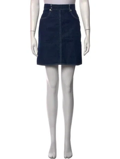 Pre-owned Fendi Vintage Mini Skirt In Blue