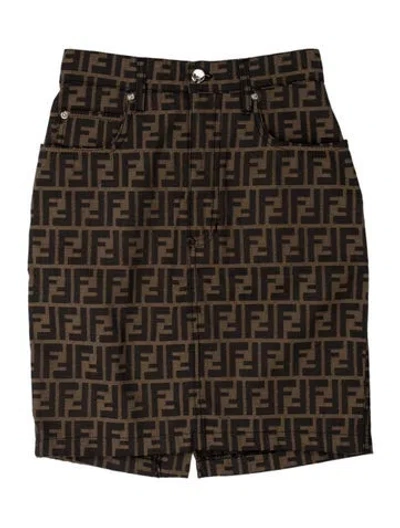 Pre-owned Fendi Vintage Mini Skirt In Brown