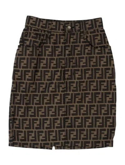 Pre-owned Fendi Vintage Mini Skirt In Brown