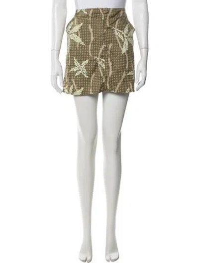 Pre-owned Fendi Vintage Mini Skirt In Green