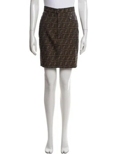 Pre-owned Fendi Vintage Mini Skirt In Multi