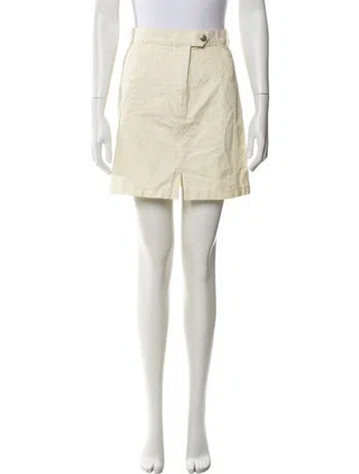 Pre-owned Fendi Vintage Mini Skirt In Yellow