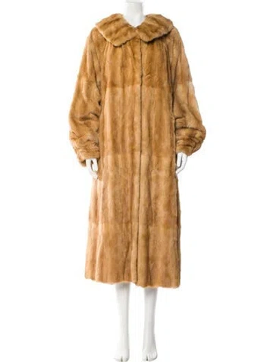 Pre-owned Fendi Vintage Mink Fur Coat In Brown