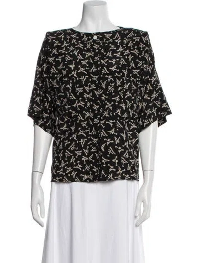 Pre-owned Fendi Vintage Silk Blouse In Black