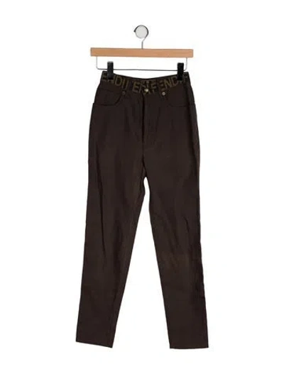 Pre-owned Fendi Vintage Skinny Leg Jeans In Brown