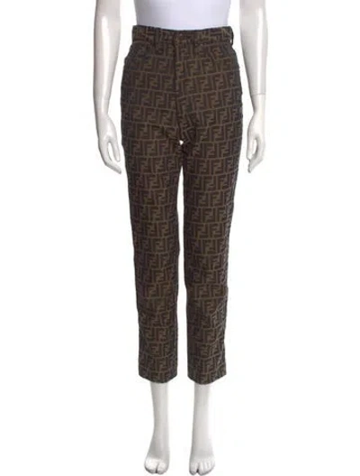 Pre-owned Fendi Vintage Skinny Leg Pants In Neutral