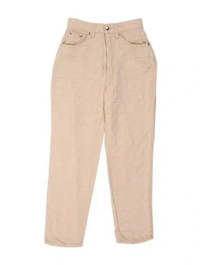 Pre-owned Fendi Vintage Skinny Leg Pants In Neutral