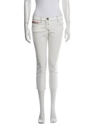 Pre-owned Fendi Vintage Skinny Leg Pants In White