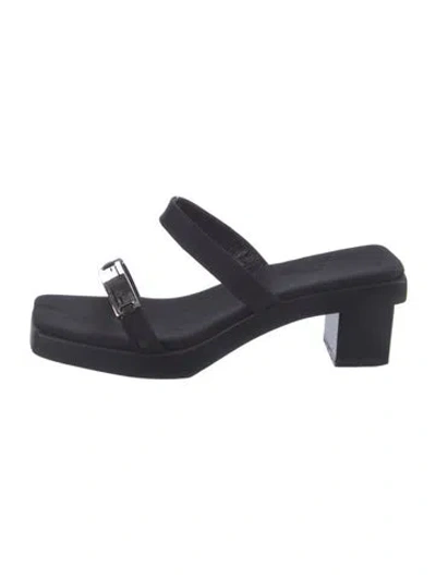Pre-owned Fendi Vintage Slides In Black