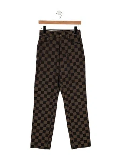 Pre-owned Fendi Vintage Straight Leg Jeans In Brown