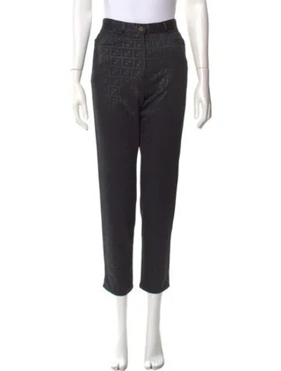 Pre-owned Fendi Vintage Straight Leg Pants In Black