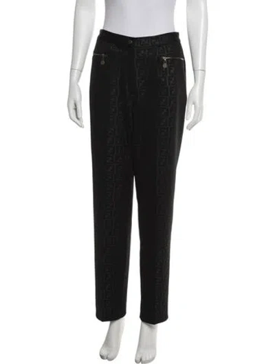 Pre-owned Fendi Vintage Straight Leg Pants In Black