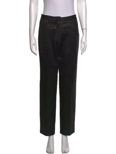 Pre-owned Fendi Vintage Straight Leg Pants In Black