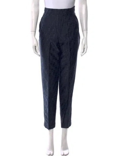 Pre-owned Fendi Vintage Straight Leg Pants In Blue