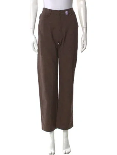Pre-owned Fendi Vintage Straight Leg Pants In Brown