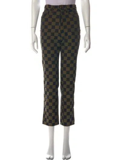 Pre-owned Fendi Vintage Straight Leg Pants In Brown