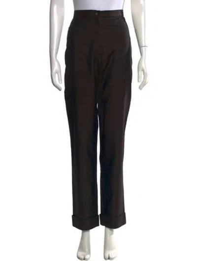Pre-owned Fendi Vintage Straight Leg Pants In Brown