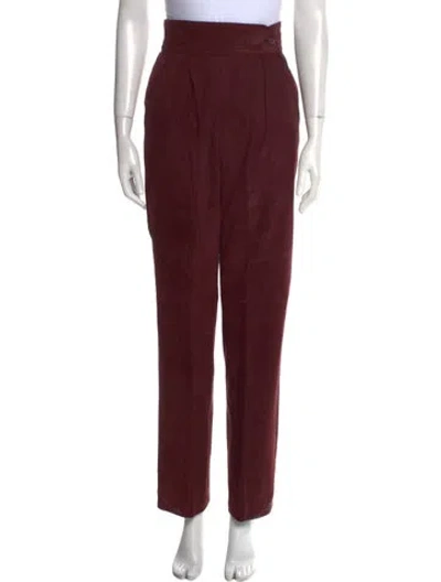 Pre-owned Fendi Vintage Straight Leg Pants In Burgundy