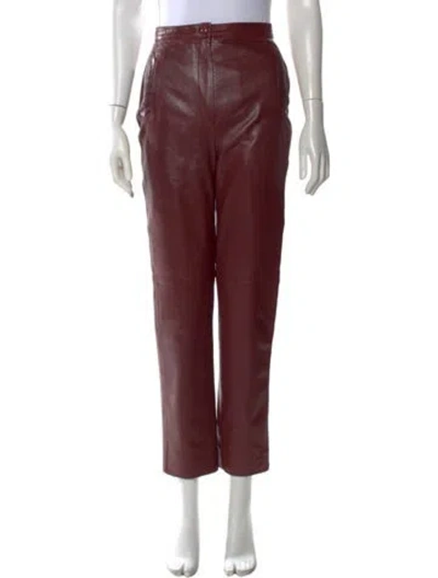 Pre-owned Fendi Vintage Straight Leg Pants In Burgundy