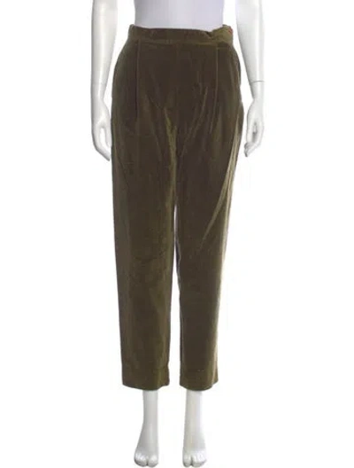 Pre-owned Fendi Vintage Straight Leg Pants In Green