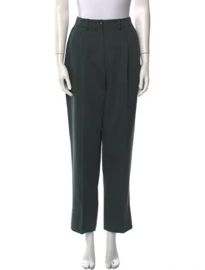 Pre-owned Fendi Vintage Straight Leg Pants In Green