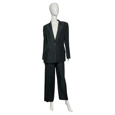 Pre-owned Fendi Vintage Two Pieces Pantsuit In Black