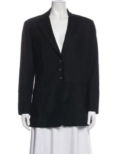 Pre-owned Fendi Vintage Virgin Wool Blazer In Black